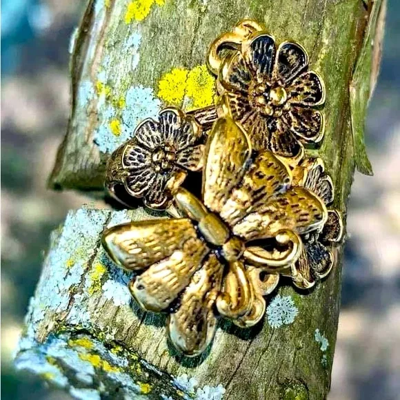 NEW Floral Butterfly Ring Sz 9 - Picture 8 of 10